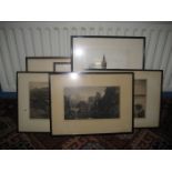 Qty of engravings, some signed and to include Scottish Landscape.