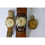 A gentleman's Roamer watch together with another gentleman's manual wind watch. A Swiss gold plate
