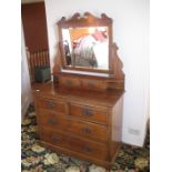 An early 20th century walnut dressing table.