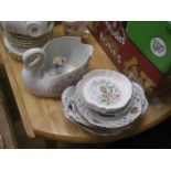 Royal Winton swan planter etc (Qty).