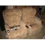 Two recliner chairs.