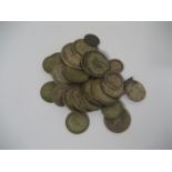 A qty of pre 1947 silver coinage, 9.4oz.