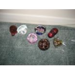 Glass paperweights etc.