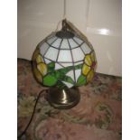 A modern tiffany style table lamp.