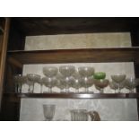 Various etched glass sundry dishes etc. (qty)