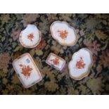 Herend Hungary hand painted china to include a trinket box (5).
