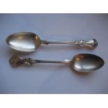 A pair of silver serving spoons, 5.2oz.