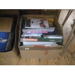 Various books and DVDs (1 box).