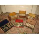 A collection of early 20th century and later microscope slides.