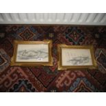 Two gilt framed maritime prints.