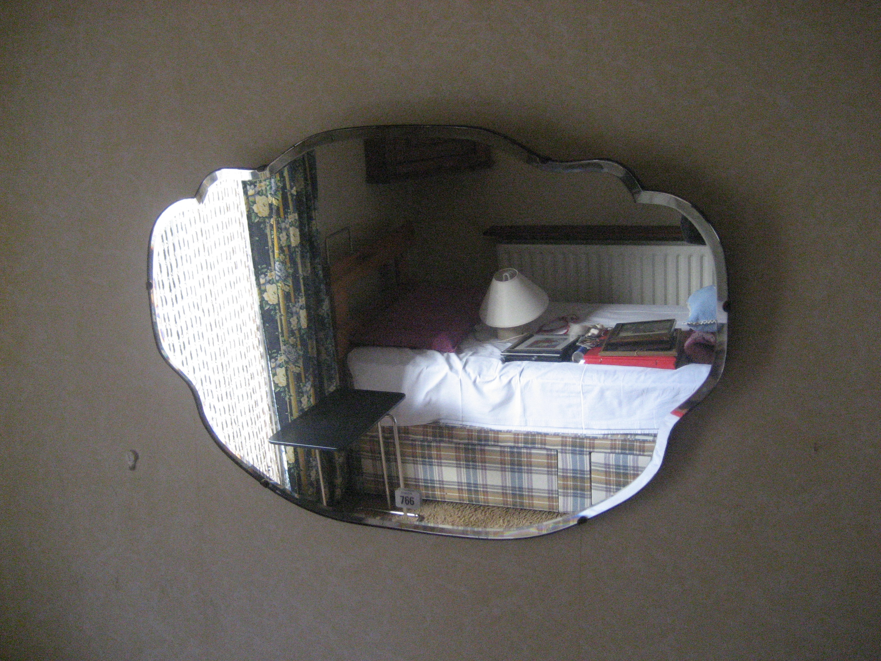 A bevelled edge mirror.