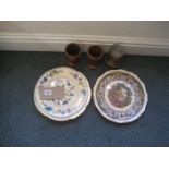 Masons plates, goblets etc. (qty)