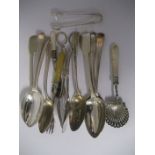Four various silver table spoons, silver plate cutlery, 9.4oz (weighable).