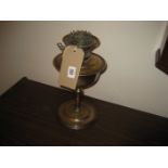 A late 19th century brass oil lamp base