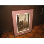 A Northern Town landscape. Signed limited edition print (546/650) by Arthur Delaney.