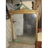 A late 19th gilt wood frame mirror.