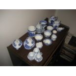 A collection of blue & white to include miniature lidded tureens etc