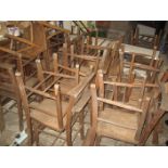 Approx. 22 early 20th century chapel chairs.