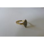 An 18ct gold diamond ring, (4.5g all in).