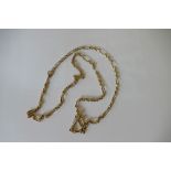 A 9ct gold interlocking cable chain necklace, (18.4g).