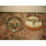 A Royal Doulton Burns plate and Tom Pinch doulton plate (2).
