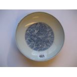 A 20th century chinese blue and white plate.