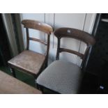 A Victorian bar back chair and another (2).