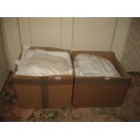 A qty of linen (2 boxes).