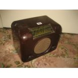 A Bush bakelite radio.