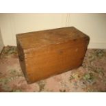 A 20th century pine deeds box.