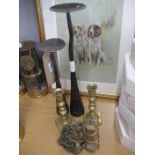 CANDLE STICK HOLDERS^ BRASSWARE ETC