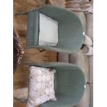 PAIR LUSTY LLOYD LOOM CHAIRS