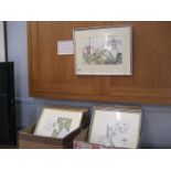 A SET OF 11 JAPANESE WOODBLOCK PRINTS - LATE 19TH EARLY 20TH CENTURY - FRAMED