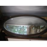 OAK FRAMED OVAL MIRROR