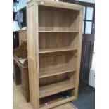 OAK BOOKCASE WITH A DRAWER