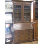 OAK BUREAU BOOKCASE