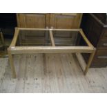 ERCOL COFFEE TABLE WITH 2 X GLASS SHELVES (A/F)
