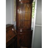 MAHOGANY CORNER CUPBOARD