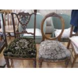 EDWARDIAN SALON AND VICTORIAN BLOOM BACK CHAIR