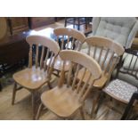 SET OF 4 X PINE CHAIRS