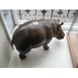 A LEATHER MODEL OF A HIPPOPOTAMUS.