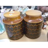 HORNSEA POTTERY BISCUIT BARRELS (2)