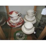 A PARAGON PART TEA SERVICE & A DUCHESS PART TEA SERVICE (CONTENTS OF SHELF)