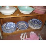 BLUE & WHITE PLATES (CONTENTS OF SHELF)
