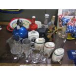 COLLECTION OF PUB & OTHER ITEMS TO INCLUDE A SODA SIPHON