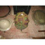 2 ARMY CAMOUFLAGE HELMETS