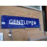 BLUE ENAMEL ~GENTLEMEN~ SIGN