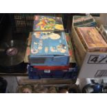 CHILDRENS RECORD PLAYER/RING GAME ETC
