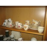 VARIOUS PART TEA SERVICES ETC (CONTENTS OF SHELF)