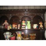 VARIOUS CHARACTER JUGS (1 SHELF)